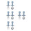 4Sets Toddler Training Silverware Sky-Blue Silicone Handle Spoon Fork 4