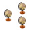 3Pièces Globe Vintage En Métal Et Bois Pour Décor Bureau 6