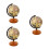 3Pièces Globe Vintage En Métal Et Bois Pour Décor Bureau 8