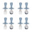 4Sets Toddler Training Silverware Sky-Blue Silicone Handle Spoon Fork 10