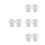 8Pcs Silicone Baby Bottle Sleeve Covers White Nursery Bottle Protector 4