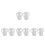 8Pcs Silicone Baby Bottle Sleeve Covers White Nursery Bottle Protector 5