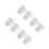 8Pcs Silicone Baby Bottle Sleeve Covers White Nursery Bottle Protector 6