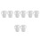 8Pcs Silicone Baby Bottle Sleeve Covers White Nursery Bottle Protector 7