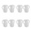 8Pcs Silicone Baby Bottle Sleeve Covers White Nursery Bottle Protector 9
