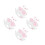 4Sets Katzenkostüm Set Plüsch Ohrband Bogen Weiß 3