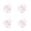 4Sets Katzenkostüm Set Plüsch Ohrband Bogen Weiß 4