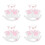 4Sets Katzenkostüm Set Plüsch Ohrband Bogen Weiß 5