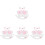 4Sets Katzenkostüm Set Plüsch Ohrband Bogen Weiß 9
