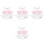 4Sets Katzenkostüm Set Plüsch Ohrband Bogen Weiß 10