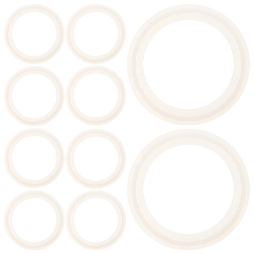 400Pcs Quick Install Silicone Seal Rings White Durable Jar Gaskets 1