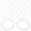 400Pcs Quick Install Silicone Seal Rings White Durable Jar Gaskets 3