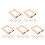 20Pcs Khaki Wooden Deckle Mold Screen for Papermaking and Art Projects 6