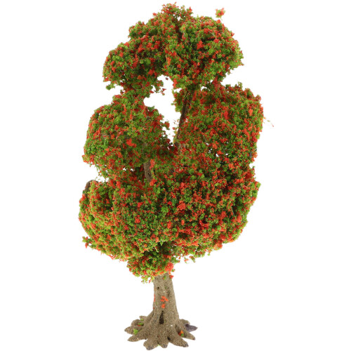 5Pcs Green Miniature Model Fall Trees Plastic Wire Bases for Diorama 1