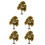 5Pcs Green Miniature Model Fall Trees Plastic Wire Bases for Diorama 4
