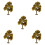 5Pcs Green Miniature Model Fall Trees Plastic Wire Bases for Diorama 5