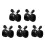 5Pcs Noise Cancelling Ear Muffs Black ABS for Construction Safety 4