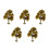5Pcs Green Miniature Model Fall Trees Plastic Wire Bases for Diorama 6