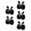 5Pcs Noise Cancelling Ear Muffs Black ABS for Construction Safety 5