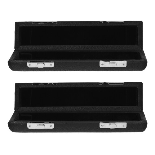 8Pcs PU Black Piccolo Travel Case with Soft Lining Organizer 1