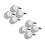 8Pcs White Plastic Silent Swivel Wheels for Stroller Replacement Parts 6