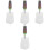 4Pcs White Cuticle Pusher Tool Nail Drill Bits for Acrylic Nail Art 5