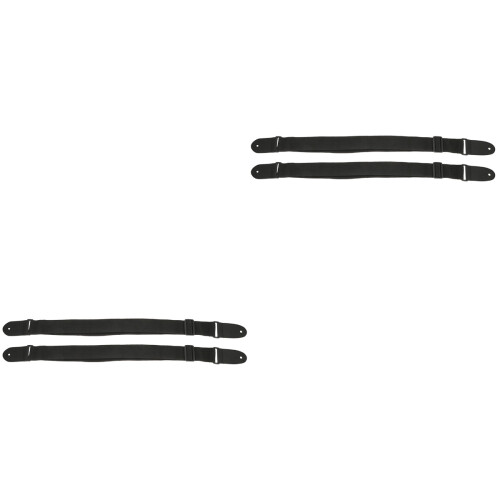 4Pcs Black Guitar Strap Adjustable Oxford Cloth Guitar Shoulder Belt 2