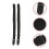 4Pcs Black Guitar Strap Adjustable Oxford Cloth Guitar Shoulder Belt 10