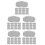 75Pcs Grey Fabric Sweatbands for Safety Replacement Liner 4