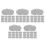 75Pcs Grey Fabric Sweatbands for Safety Replacement Liner 7