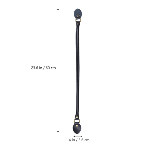 2Pairs Black Bag Strap Replacement Thick Durable Handbag Belt 1