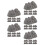 100Pcs Dark Grey Mini Landscape Ornament Durable Plastic Rockery Decor 3