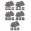 100Pcs Dark Grey Mini Landscape Ornament Durable Plastic Rockery Decor 4