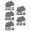 100Pcs Dark Grey Mini Landscape Ornament Durable Plastic Rockery Decor 5