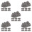 100Pcs Dark Grey Mini Landscape Ornament Durable Plastic Rockery Decor 6