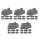 100Pcs Dark Grey Mini Landscape Ornament Durable Plastic Rockery Decor 7