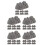 100Pcs Dark Grey Mini Landscape Ornament Durable Plastic Rockery Decor 8