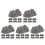 100Pcs Dark Grey Mini Landscape Ornament Durable Plastic Rockery Decor 9