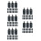 100Pcs Aquarium Air Stone Diffuser for Fish Tank Aeration 10