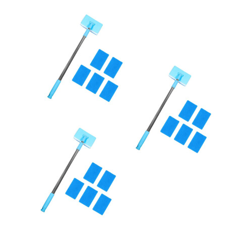 3Sets Adjustable Fish Tank Algae Blue with Extendable Handle 1