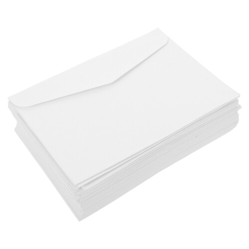 400Pcs White Paper Envelopes Plain Kraft Card Storage for Greeting Use 2