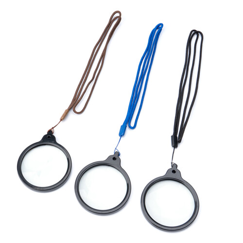 Magnifying Glass Clarities Neck Cord ABS Frame Magnifier-Black 1
