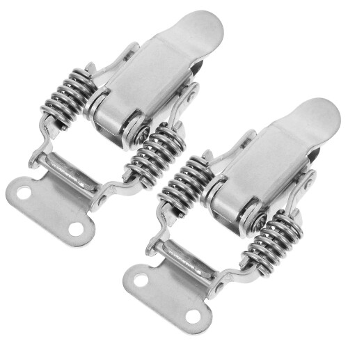 10Pairs Silver Stainless Steel Spring Toggle Latch Toolbox Lock Clasp 1