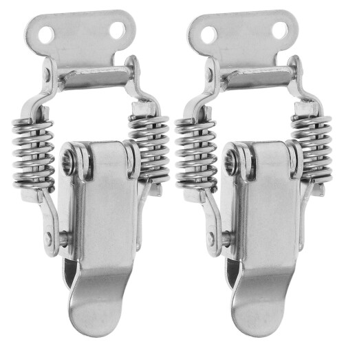 10Pairs Silver Stainless Steel Spring Toggle Latch Toolbox Lock Clasp 2