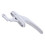 4Pcs White Zinc Alloy Window Latch and Handle Smooth Offset Locking 2