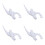 4Pcs White Zinc Alloy Window Latch and Handle Smooth Offset Locking 6
