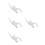 4Pcs White Zinc Alloy Window Latch and Handle Smooth Offset Locking 9