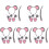 5Sets Soft Mouse Costume Accessories Kids Mouse Ears Headband Tail Set 3