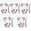 5Sets Soft Mouse Costume Accessories Kids Mouse Ears Headband Tail Set 4