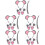 5Sets Soft Mouse Costume Accessories Kids Mouse Ears Headband Tail Set 7